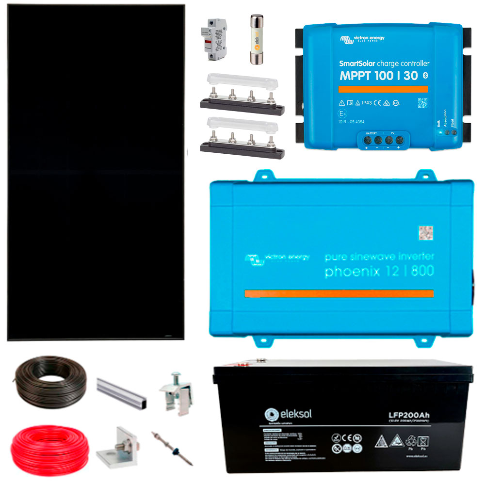 Eleksol KIT Energía Solar Aislado Completo Litio 400Wh