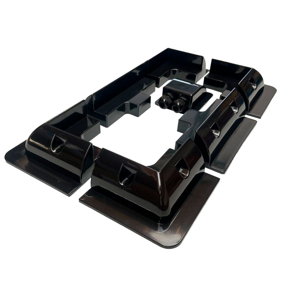 Eleksol Estructura Caravana (Negro): 1x Panel + pasacables estanco