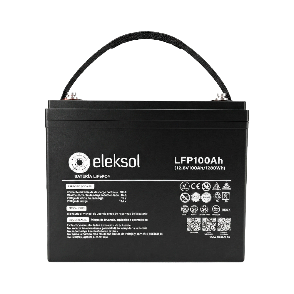 Eleksol Batería Litio Compact Eleksol 100Ah/12,8V Bluetooth y BMS V2