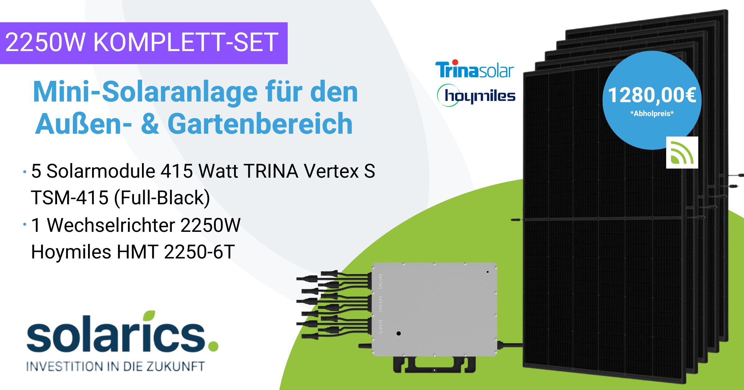 2250 Watt Mini-Solaranlage / Balkonkraftwerk *sofort lieferbar*