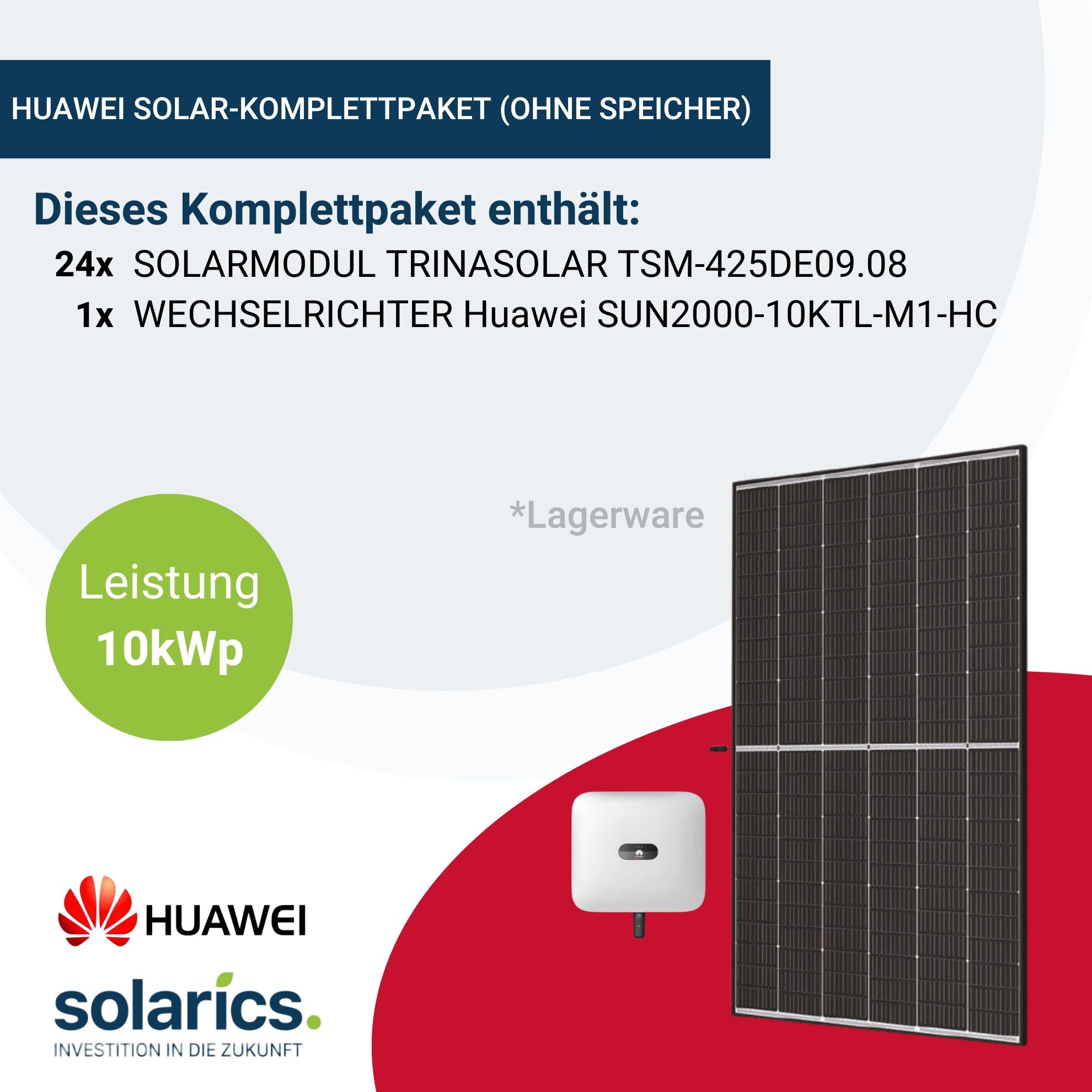 10,2 kWp HUAWEI Solar-Komplettanlage (ohne Speicher) - FREI HAUS