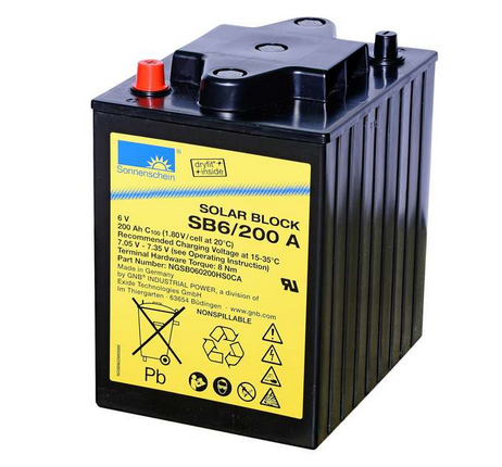 Sonnenschein SB6/200 A - 6 V 200 Ah Gel-Solarbatterie