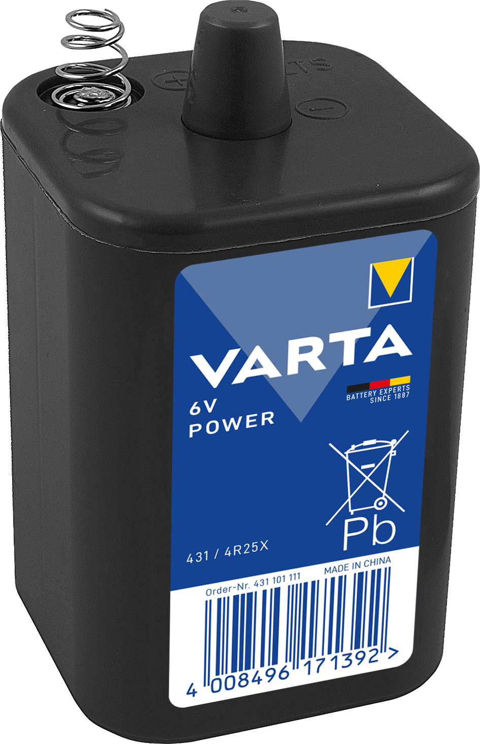 Varta Longlife Zink-Luft Batterie 431 / 4R25X 6V