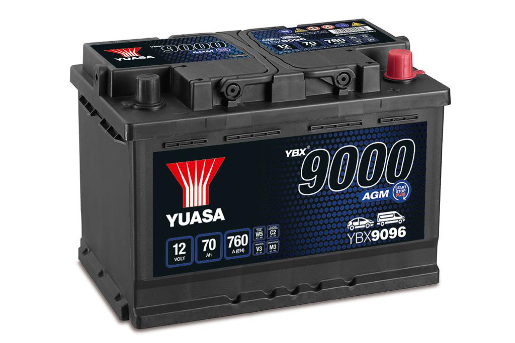 Yuasa AGM Start-Stop Batterie YBX9096 12V 70Ah 760A (YBX9000 Serie)