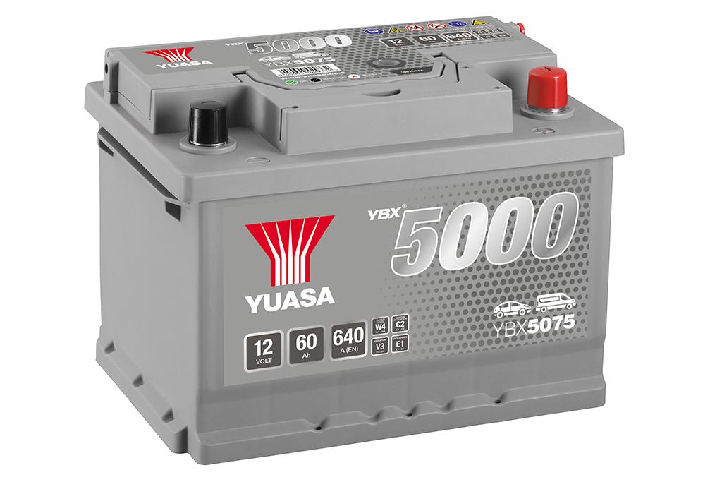 Yuasa Autobatterie YBX5075 12V 60Ah 640A (YBX5000 Serie)