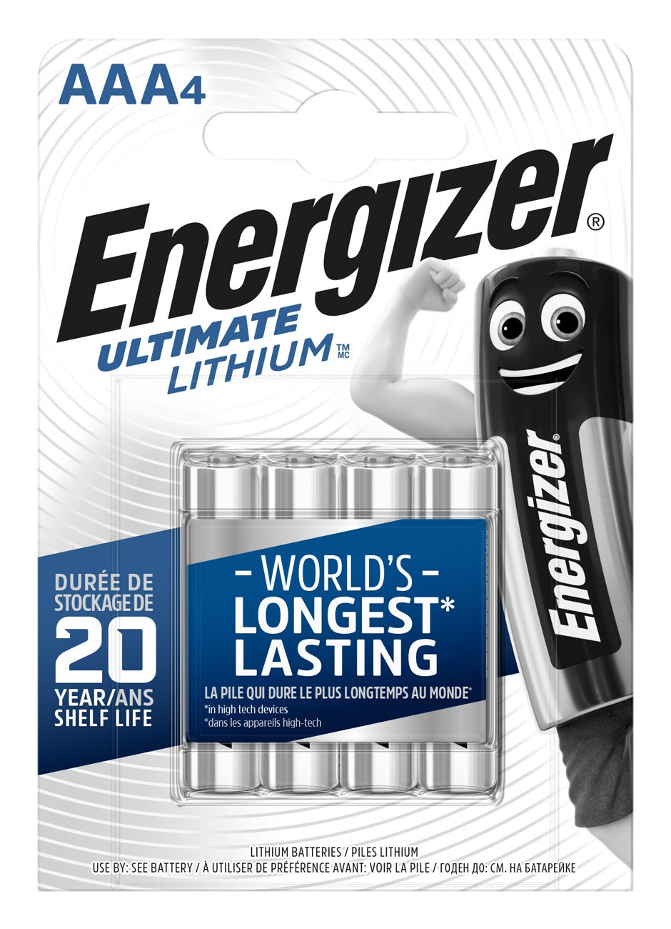 Energizer Ultimate Lithium Batterie L92 AAA 1,5V (4er Blister) - L92ULTIMATEB4