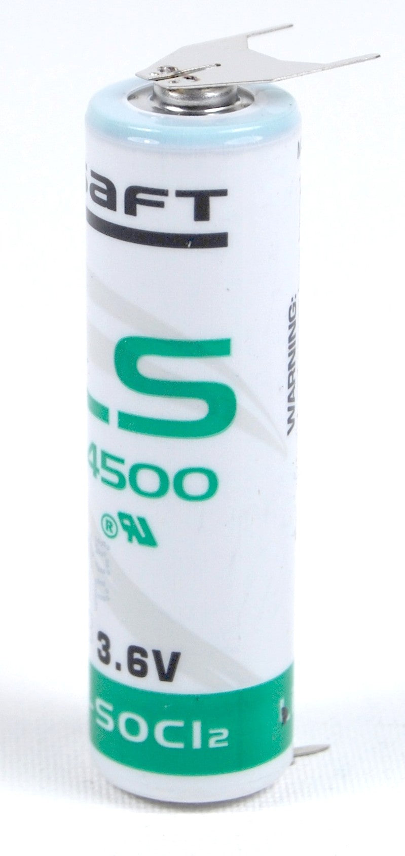Saft Lithium Rundzelle LS14500 3PF mit 3,6 V und 2,6 Ah