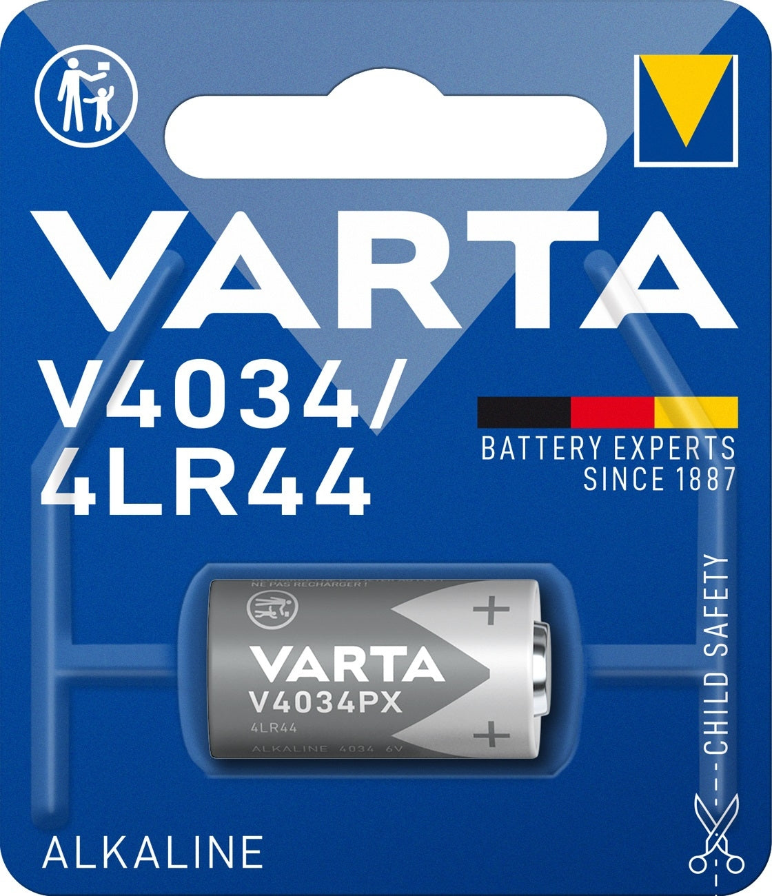 Varta Alkaline Spezialbatterie V28PXA / 4LR44 6 V