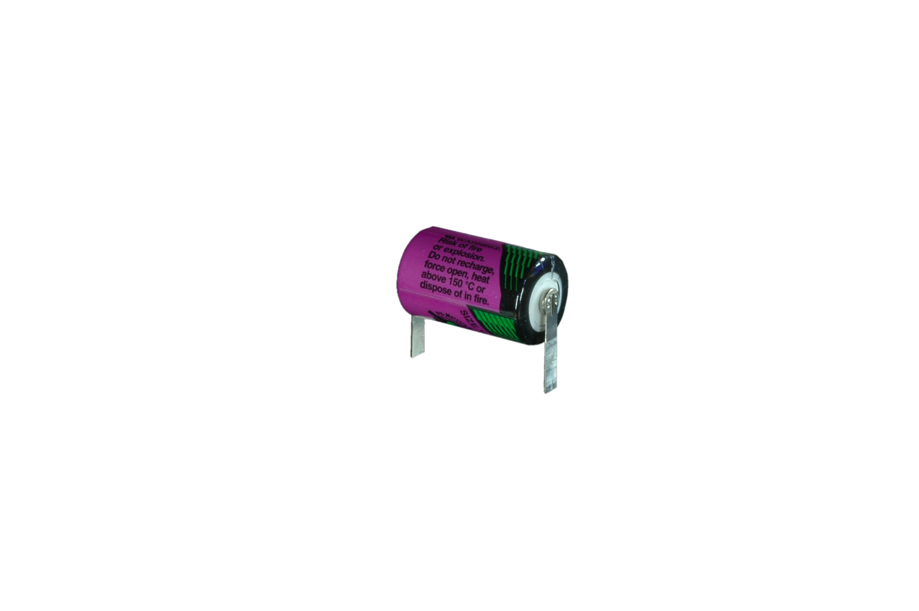 Tadiran SL-550T Hochtemperatur Lithium Batterie 1/2 AA mit 3,6 V und 0,8 Ah, mit Lötfahne