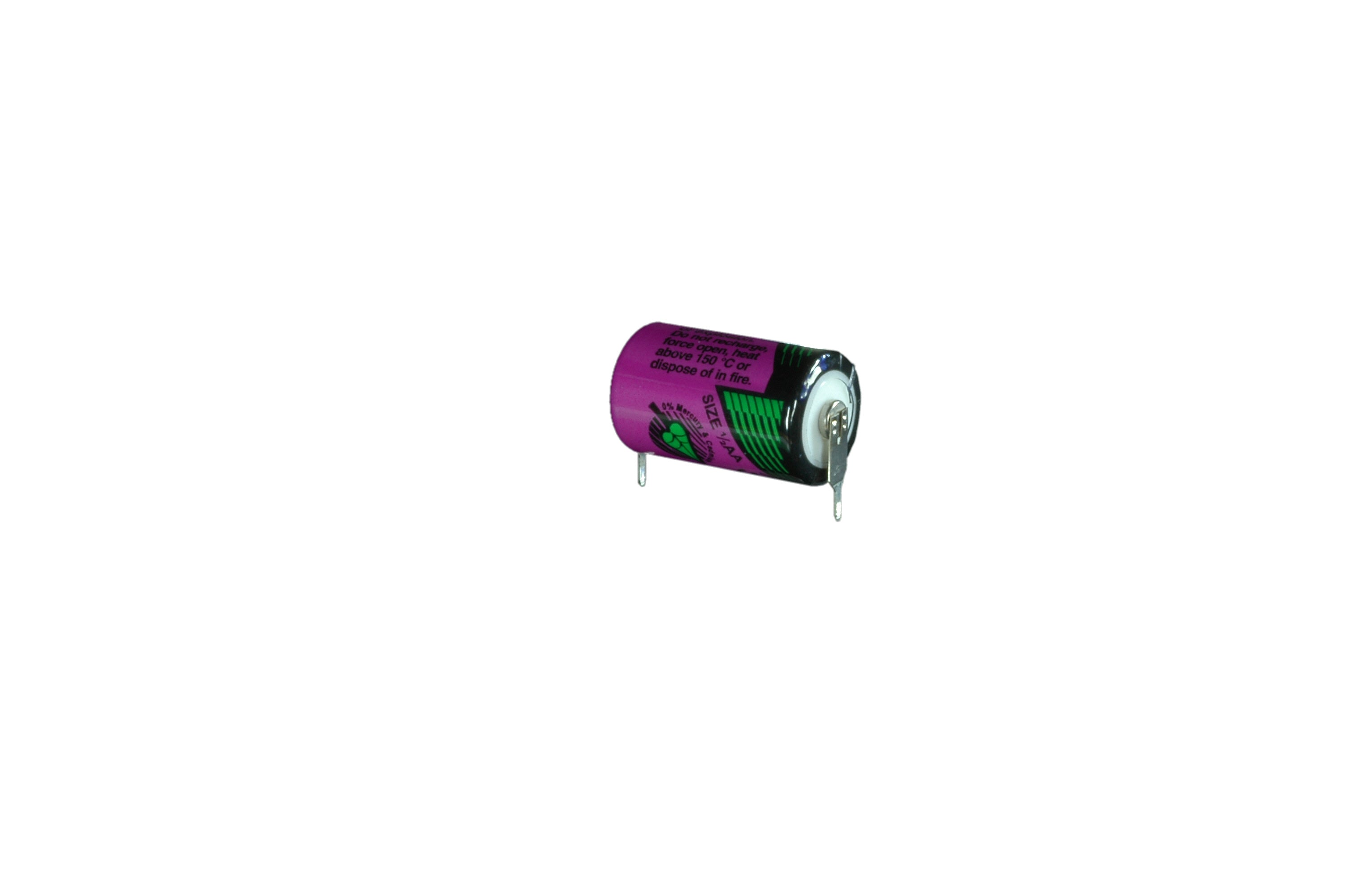 Tadiran SL-550PR Hochtemperatur Lithium Batterie 1/2 AA mit 3,6 V und 0,8 Ah, mit radialen Pins