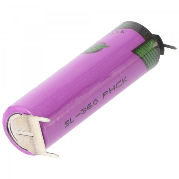 Saft Lithium Rundzelle LS14500 3PF mit 3,6 V und 2,6 Ah