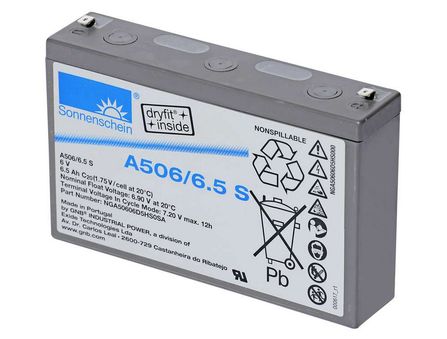 Sonnenschein Bleiakku A506/6,5 S - 6 V 6,5 Ah Gel-Akku