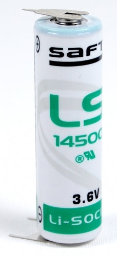 Saft Lithium Rundzelle LS14500 3PFRP mit 3,6 V und 2,6 Ah