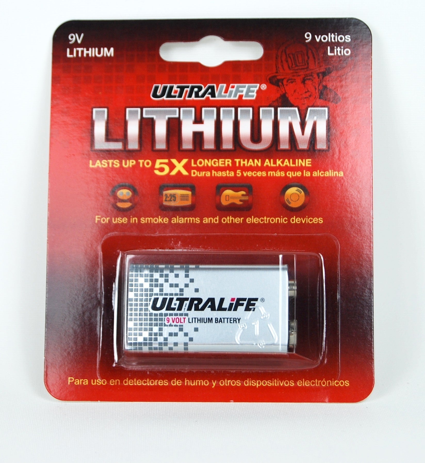 Ultralife 9V Lithium Batterie U9VLJP-BP (U9VL-J-P) 1200mAh (10-Jahres-Batterie im Blister)