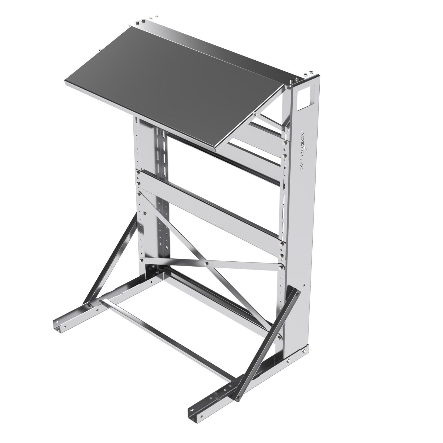 ADEMOTEC Montagesysteme i-Shelter Single L zur vertikalen Montage von einem Wechselrichter (Vorwand)