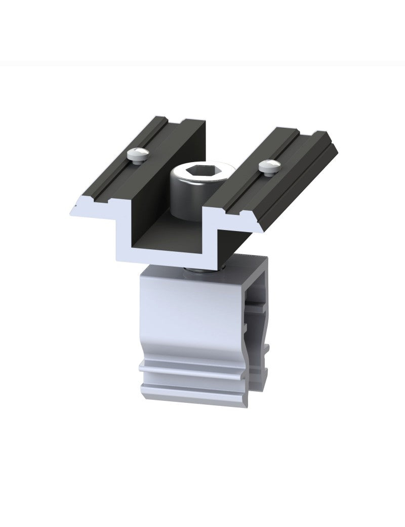 ALUMERO Mittelklammer verstellbar schwarz mit Click 2.1 pin