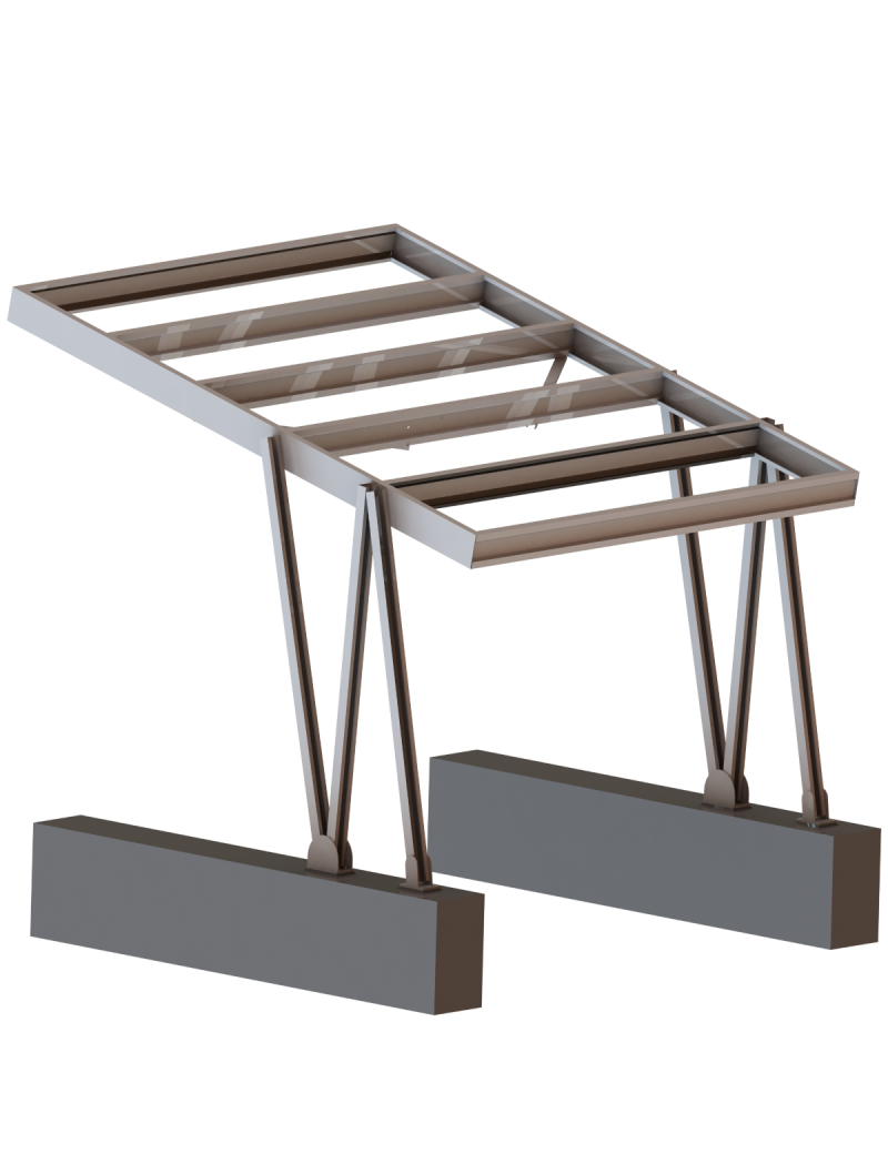 ALUMERO Photovoltaikunterstand Carport 50 Stellplätze