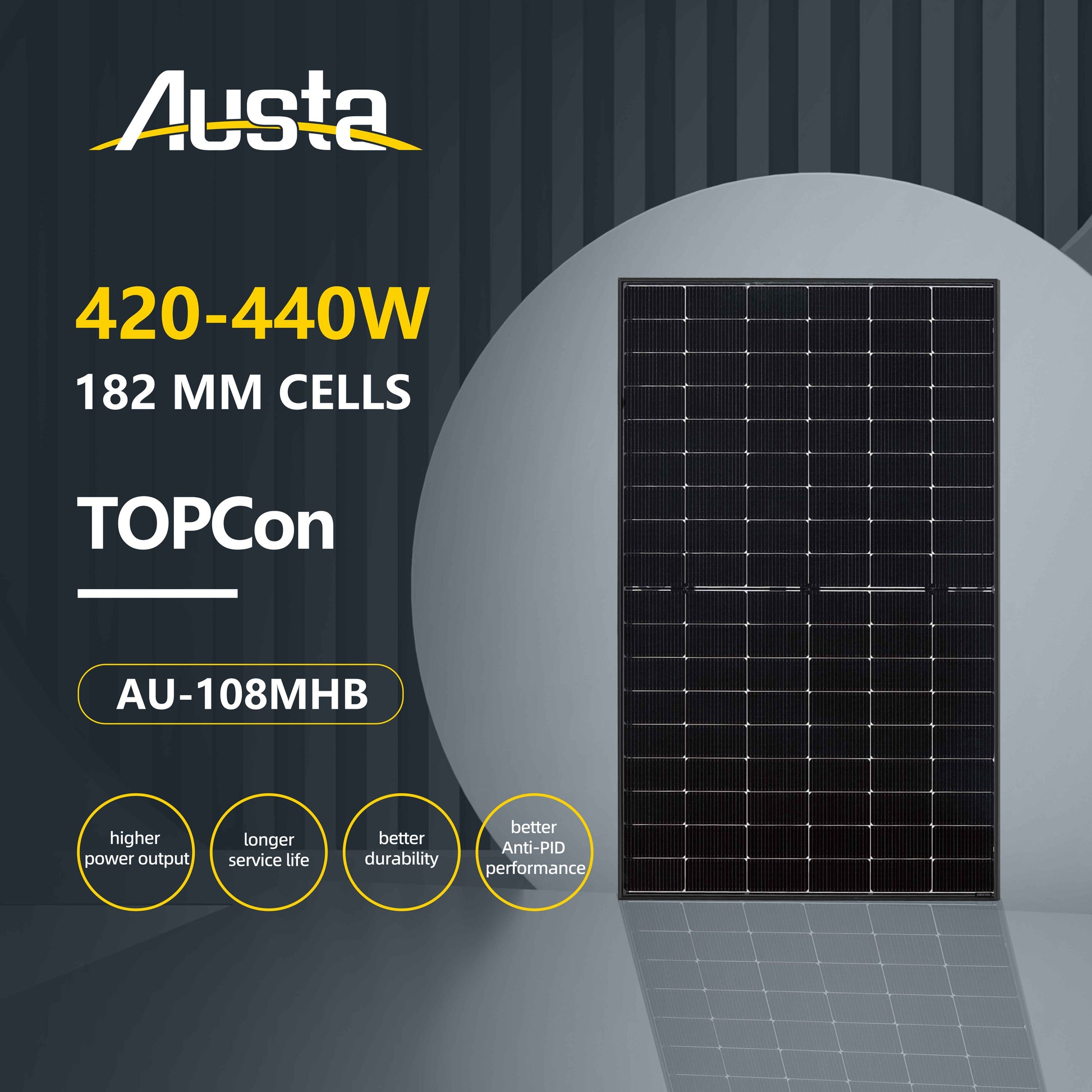 Austa Energy - Solarmodul - AU-108MHB AU425-27V-MHB - Art. 215186