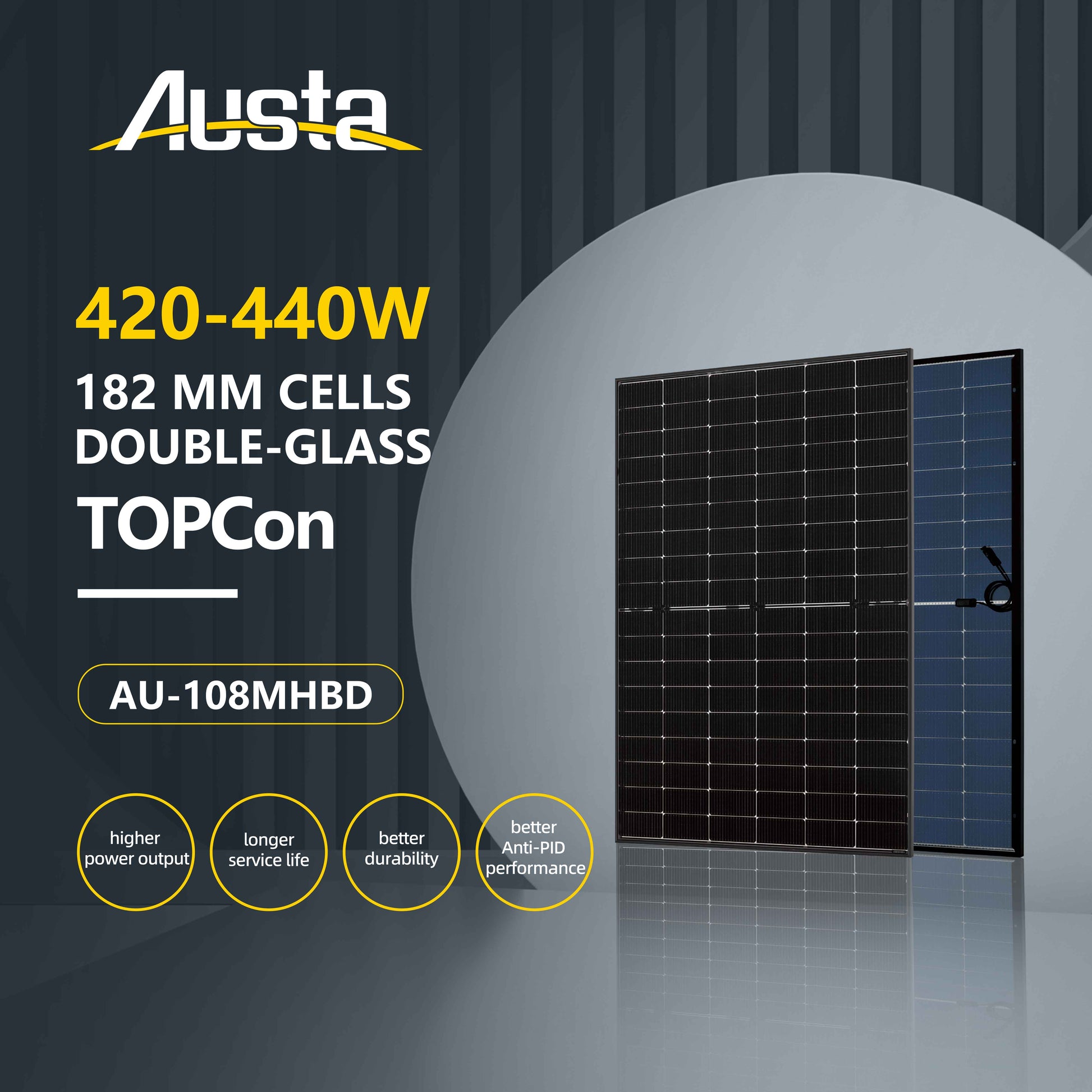 Austa Energy - Solarmodul - AU-108MHDB AU410-27V -MHDB - Art. 215162