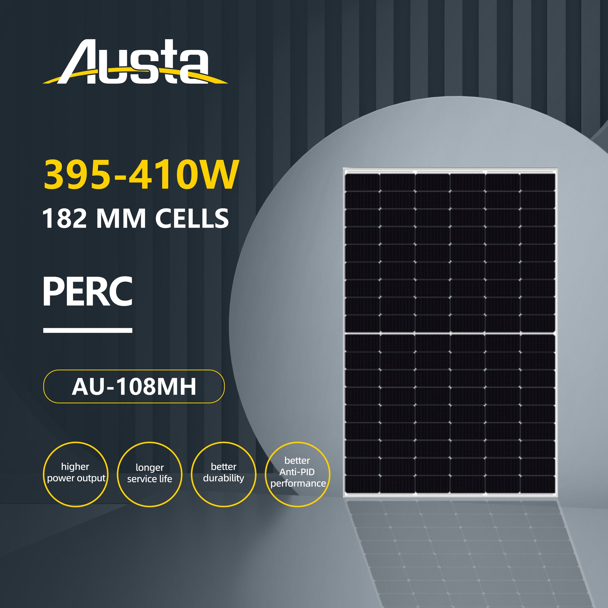 Austa Energy - Solarmodul - AU-108MH (PERC) 395-410W AU410-27V-MH - Art. 217165