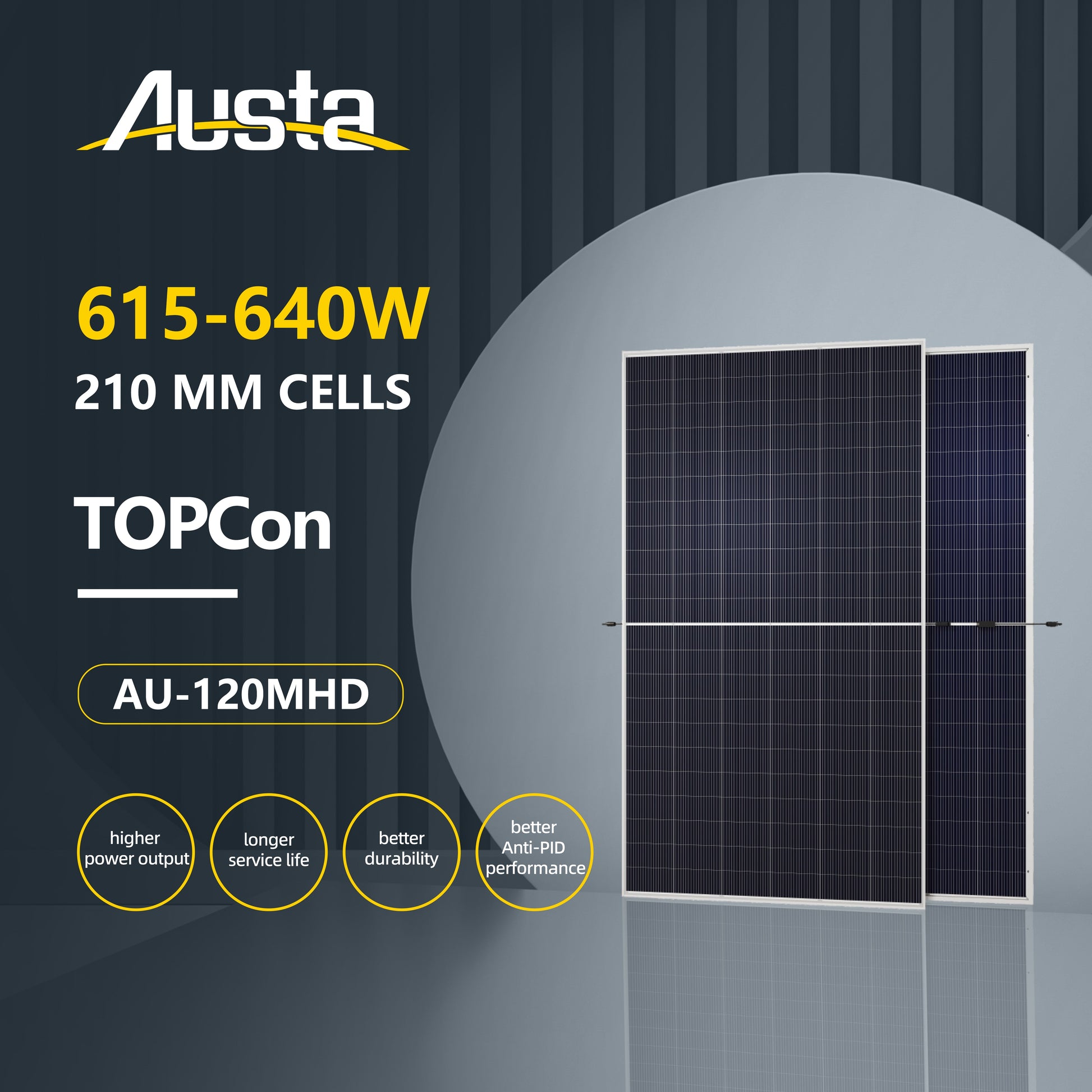 Austa Energy - Solarmodul - AU-120MHD (210) 615-640W AU630-30V-MHD - Art. 217099