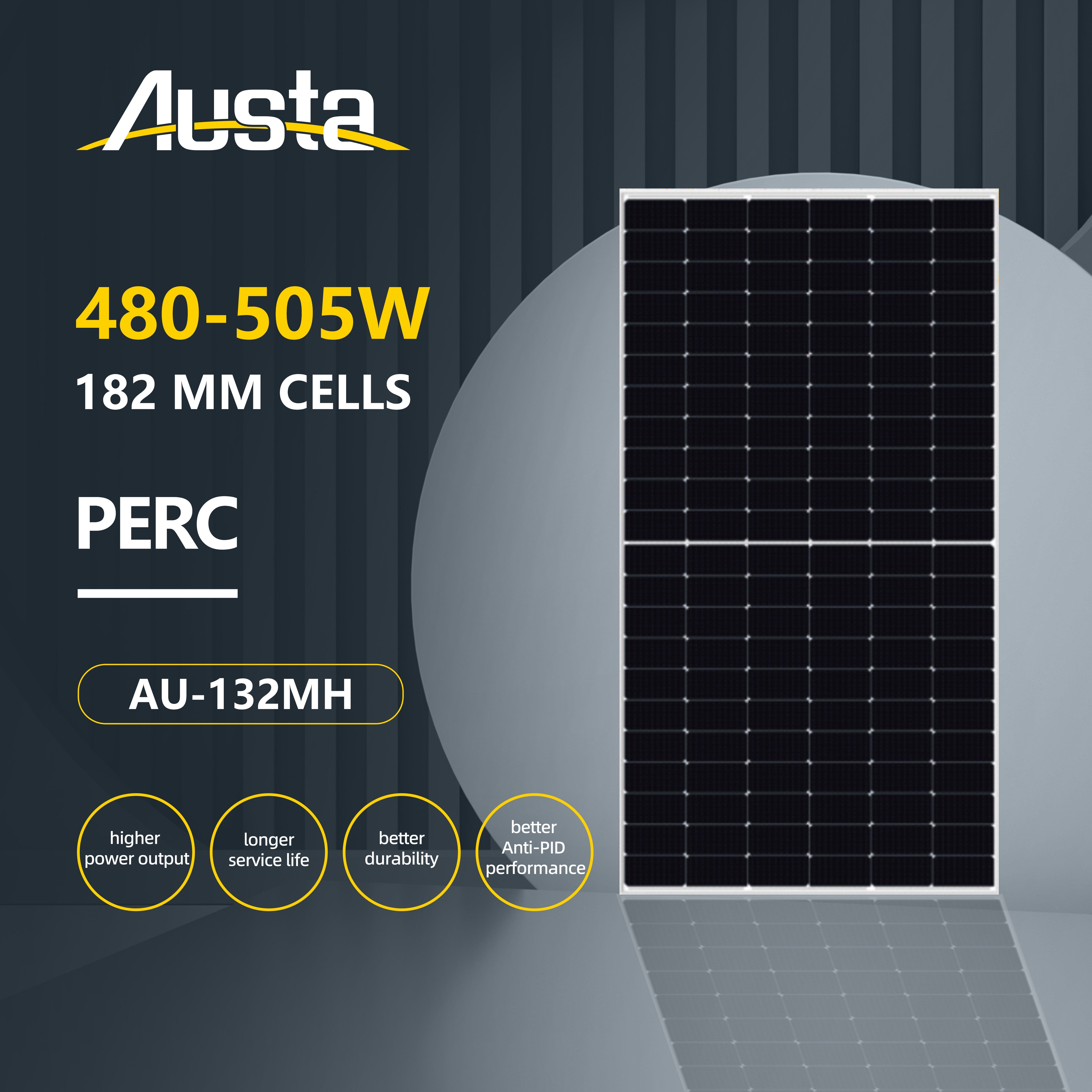 Austa Energy - Solarmodul - AU-132MH (PERC) 480-505W AU480-33V-MH - Art. 217166
