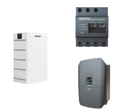 AXITEC + Kostal AXIstorage Li SV1 13.5 + Plenticore M G3  HV-System, 8,5-12,5 kW, 13,5 kWh nutzbar, 3-phasig