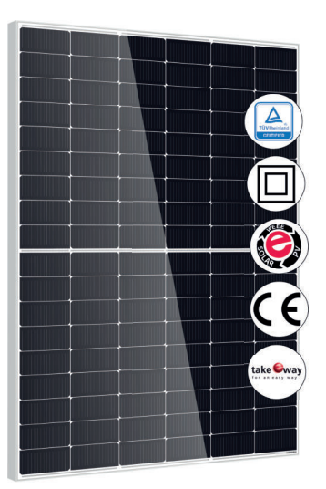 AxSun Solar GmbH & Co. KG - Solarmodul - AX M-108 GG 2.0² infinity silver/white RE 455 Wp - Art. 239297