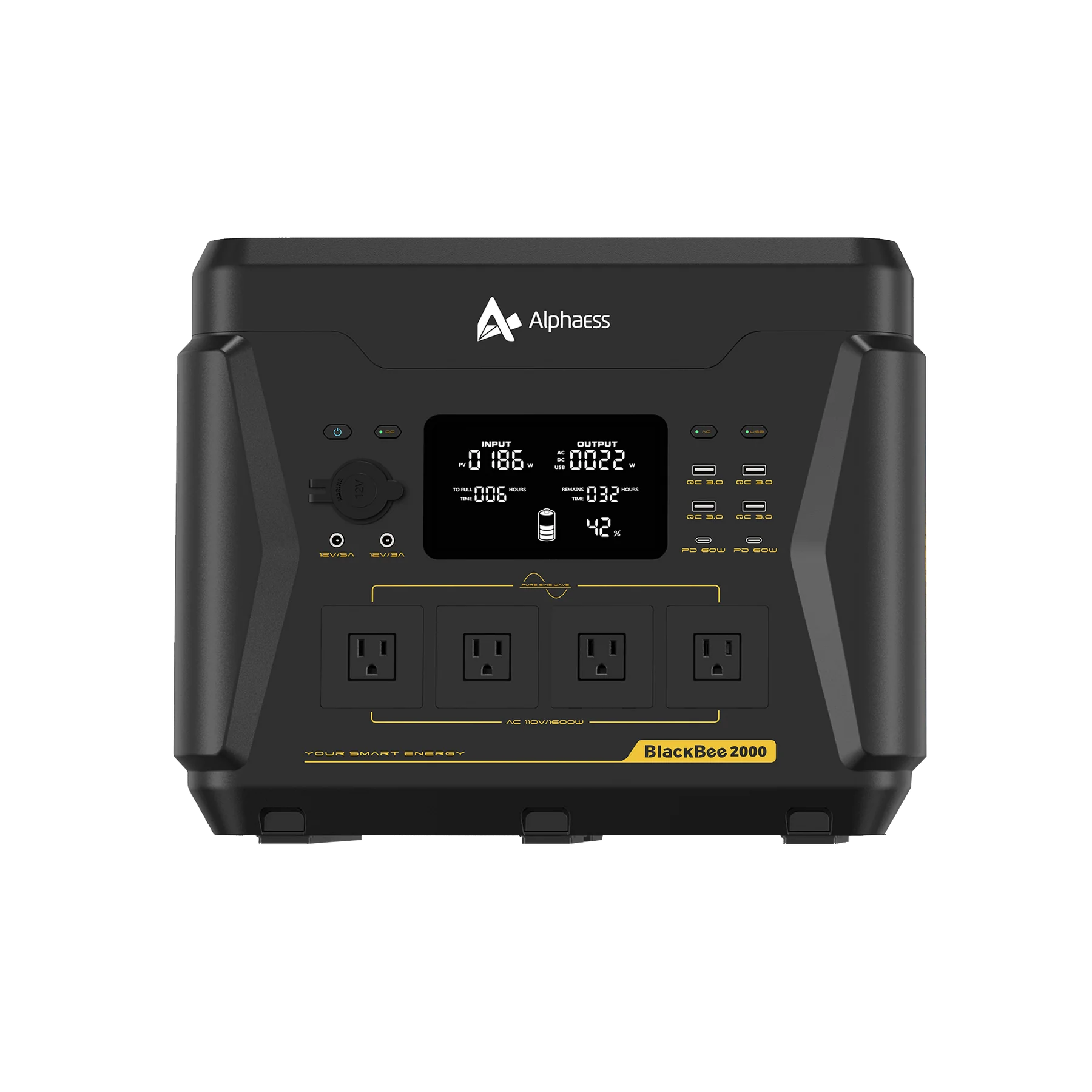 Alpha ESS Tragbarer Strom- und Energiespeicher BlackBee2000 mit 2.203Wh - nur 22kg