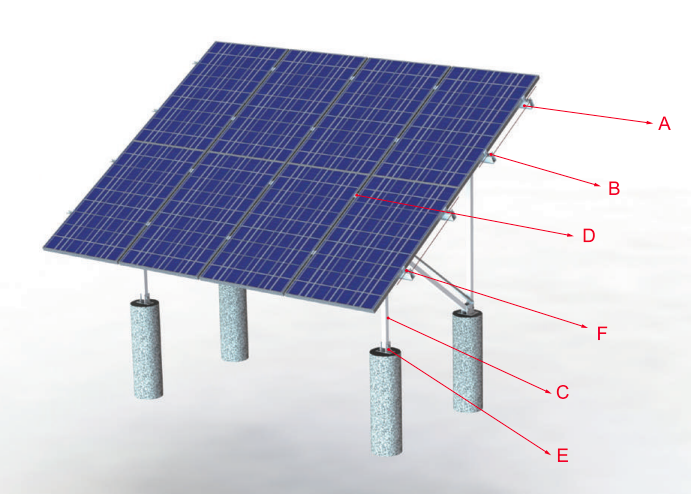 Jiangsu Evergreen Solar New Energy Technology Co., Ltd. - Montagesysteme - Aluminum Ground Mounting System Aluminum Ground Mounting System - Art. 9055