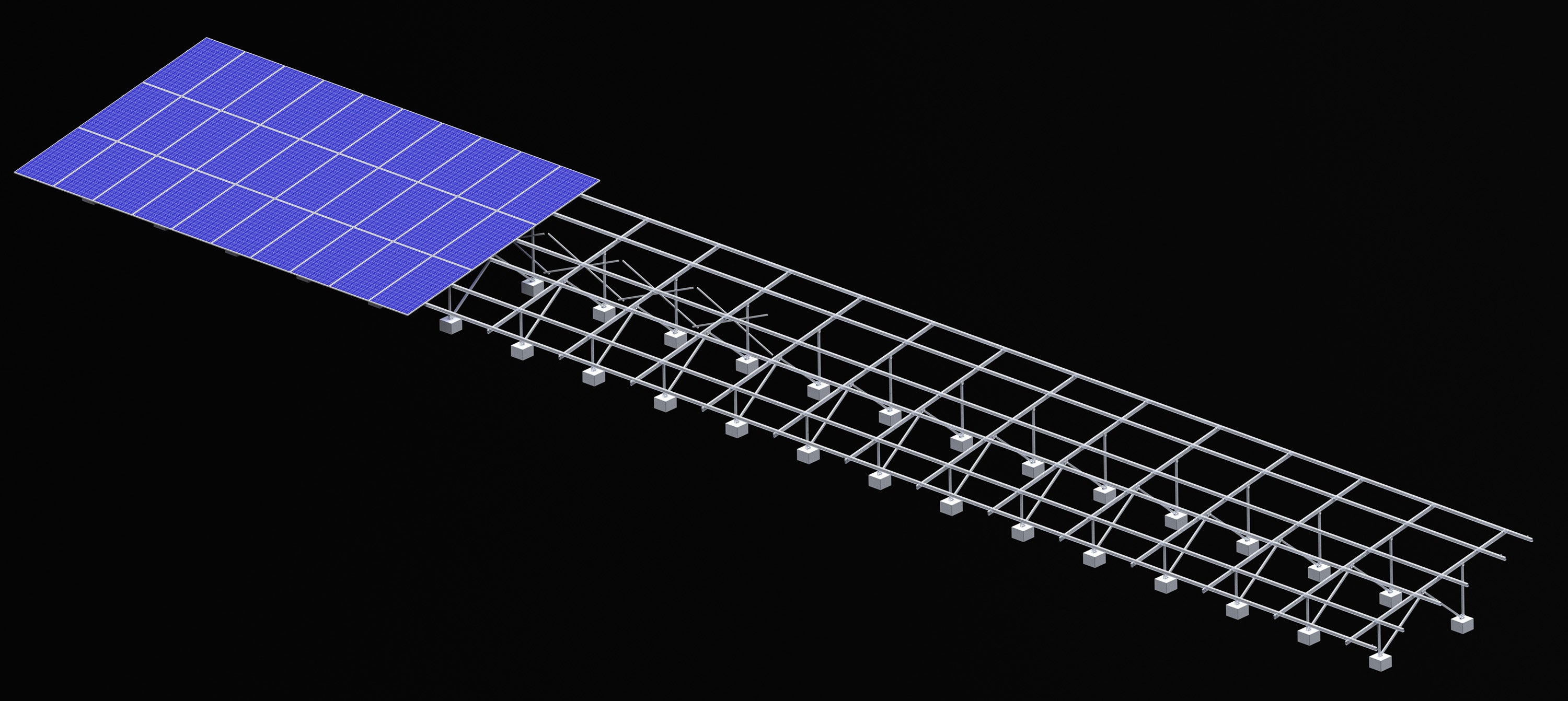 Alumsolar PV Engineering Co., Ltd. - Montagesysteme - Aluminum Ground Solar Mounting Structure AS-ALG20241001 - Art. 10229
