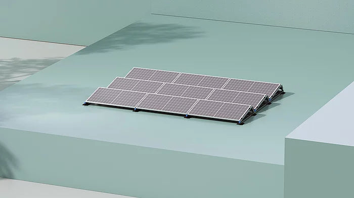 Autarco Matrix Universal Montagesystem mit einem einzigen Azimut für Flachdächer