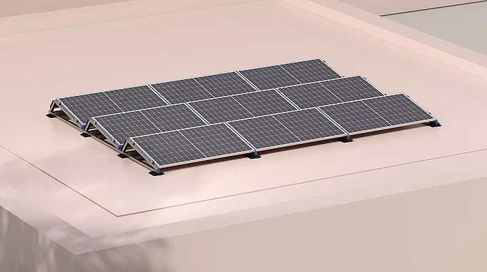 Autarco Matrix Universal Montagesystem mit einem einzigen Azimut für Flachdächer