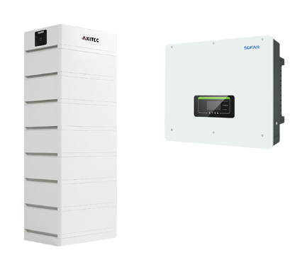Axitec + SOFAR AXIstorage Li SV1 23.6 + HYD 20KTL-3PH Hybrid-WR
HV-Speichersystem, 23,6 kWh nutzbar, 3-phasig  