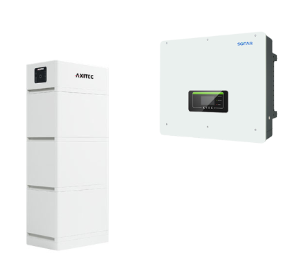 Axitec + SOFAR AXIstorage Li SV2 10.1 + HYD 15KTL-3PH Hybrid-WR
HV-Speichersystem, 10,1 kWh nutzbar, 3-phasig  