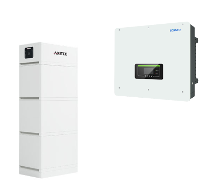 Axitec + SOFAR AXIstorage Li SV2 10.1 + HYD 20KTL-3PH Hybrid-WR
HV-Speichersystem, 10,1 kWh nutzbar, 3-phasig  