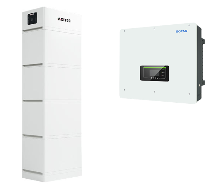 Axitec + SOFAR AXIstorage Li SV2 13.5 + HYD 20KTL-3PH Hybrid-WR
HV-Speichersystem, 13,5 kWh nutzbar, 3-phasig  