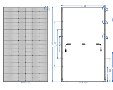 Auxin Solar Inc. - Solarmodul - Axn10m Mono Facial High Efficiency N Type 465-480 470 - Art. 231501