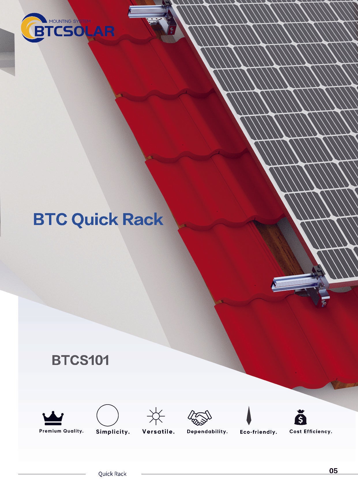 BTC Solar Industry Co., Ltd. - Montagesysteme - BTCS101 Pitched Roof Mounting BTCS101 - Art. 10190