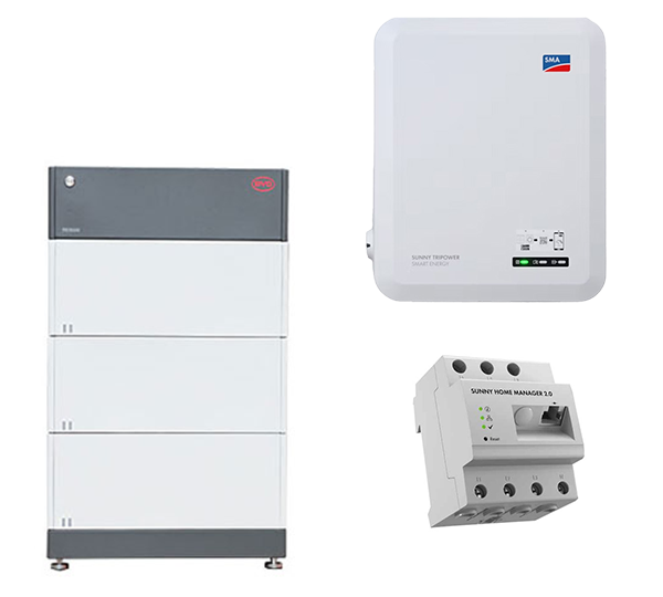 BYD + SMA Solarspeicher B-BOX HVS 7.7 (7,68 kWh) + STP 10.0 SMART ENERGY