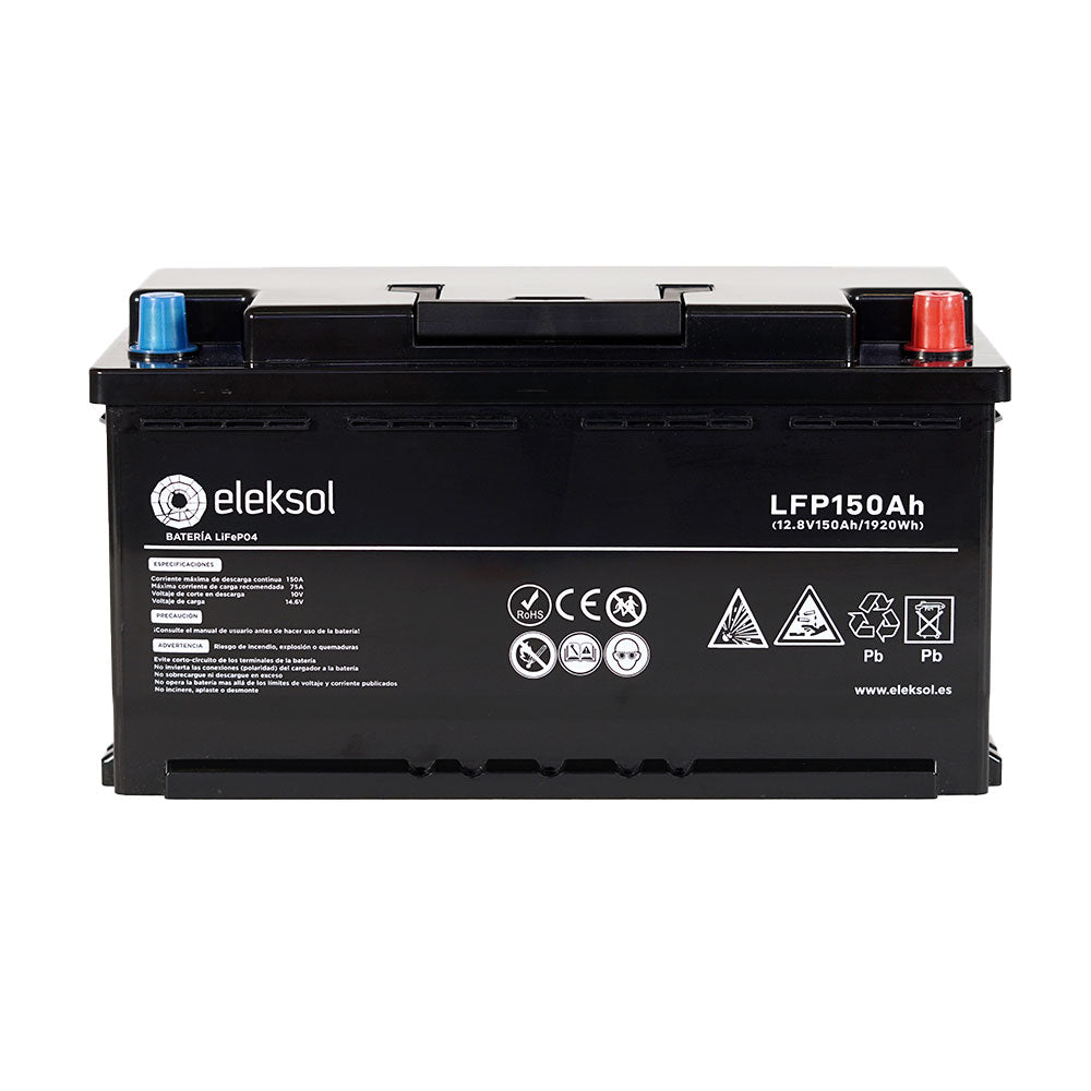 Eleksol Batería de Litio LiFePO4 Eleksol 12,8V 150Ah Bluetooth y BMS V2