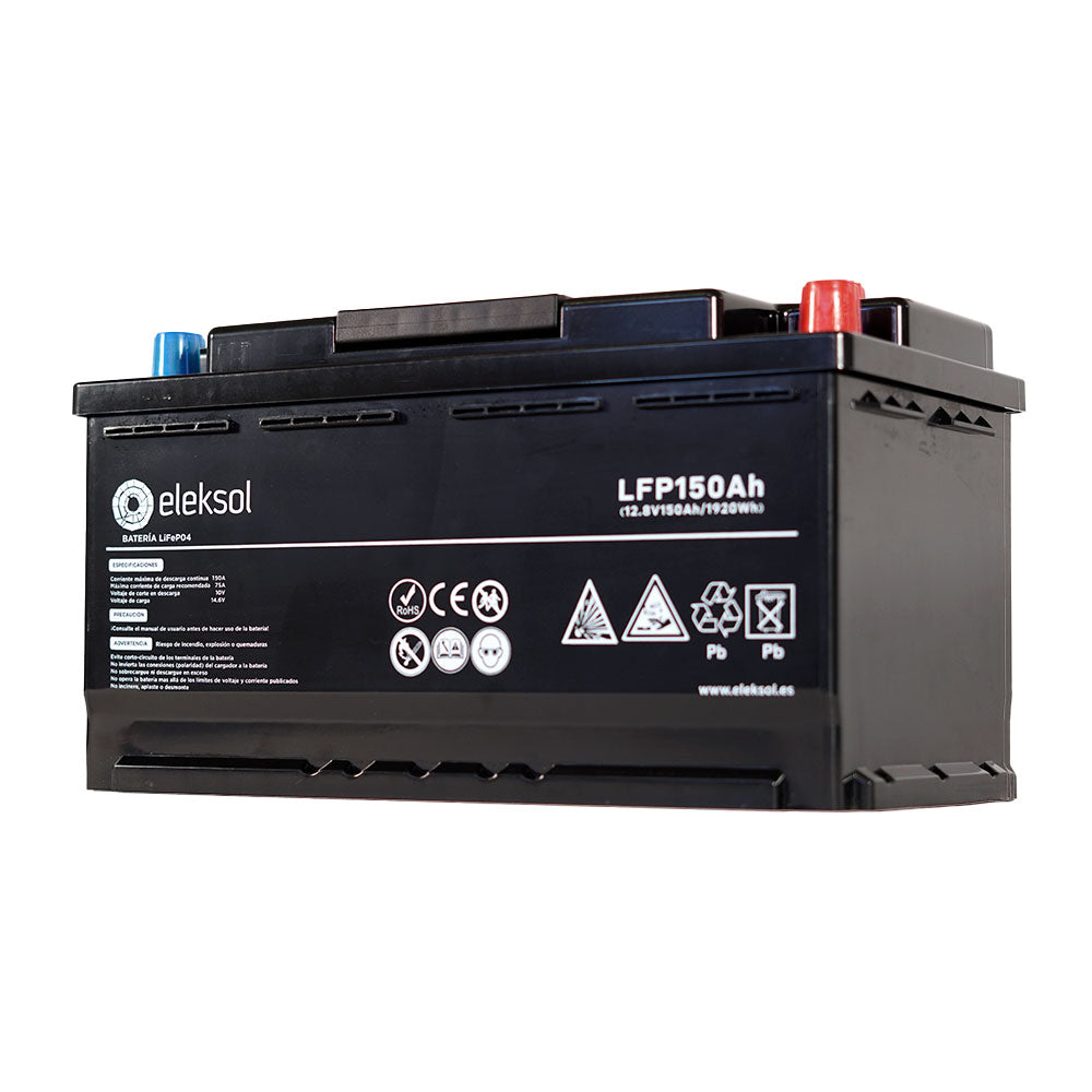 Eleksol Batería de Litio LiFePO4 Eleksol 12,8V 150Ah Bluetooth y BMS V2