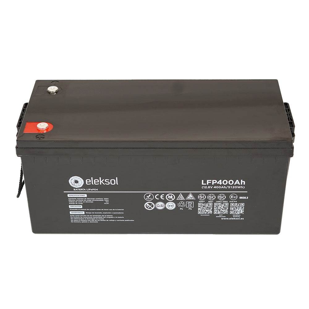 Eleksol Batería de Litio LiFePO4 Eleksol 12,8V 400Ah Bluetooth y BMS V2