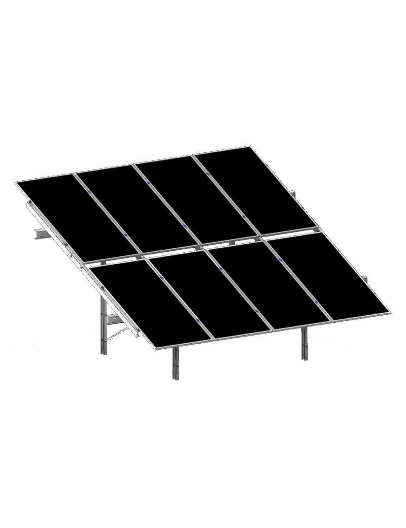 Bodenkonstruktion FWD2 HBM 2x4 VERTIKAL Bifacial