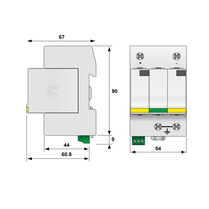 CITEL Überspannungsschutzgerät DC TYP 2 (C) DS50PVS-500/G (C480141)