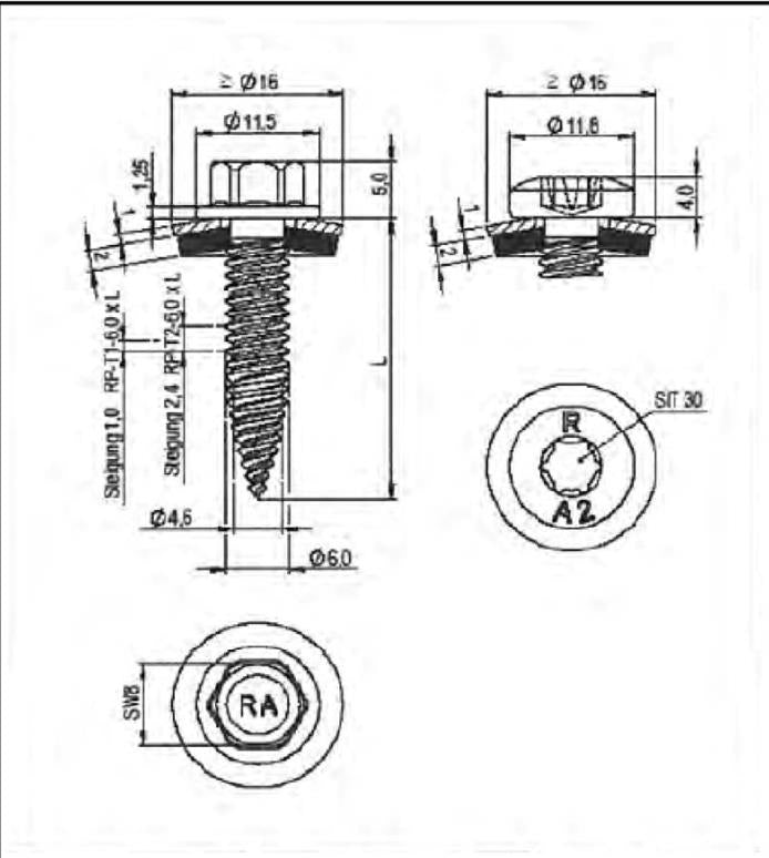 ClickFit Selbstschneidende Blechschraube 6,0x25mm (1008088)