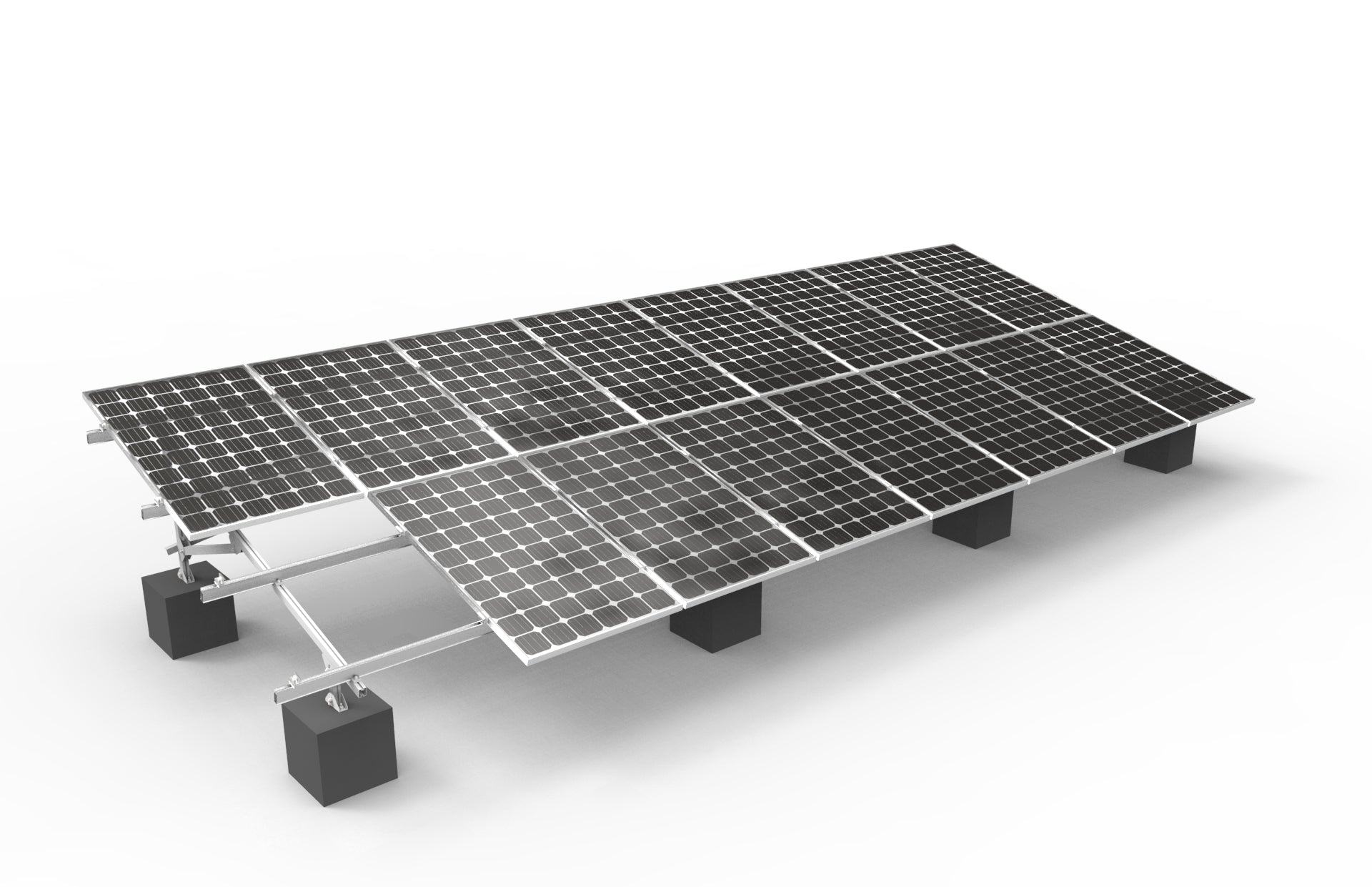 KAYO Renewable  Energy Technology Co., Ltd. - Montagesysteme - Concrete Foundation Flat RoofMounting System GM-1001 - Art. 6802