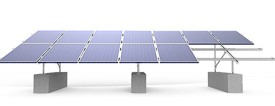 Powerway Renewable Energy Co., Ltd. - Montagesysteme - Concrete Foundation Rooftop Mounting System PowerRoof System - Art. 6505