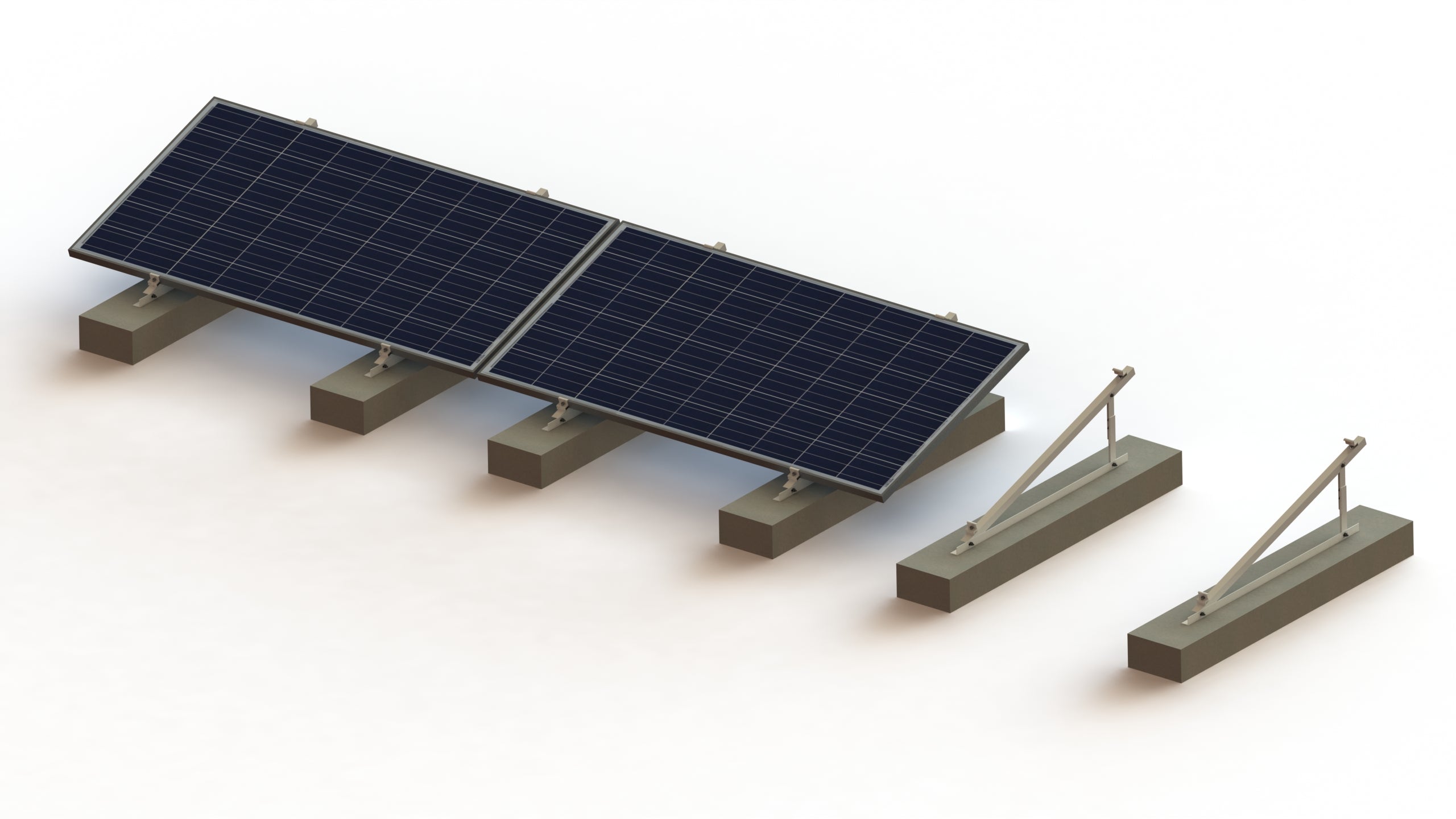 Exten Renewable Energy Co., Ltd - Montagesysteme - Concrete Foundation Rooftop Mounting System Concrete Foundation Rooftop Mounting System - Art. 9900