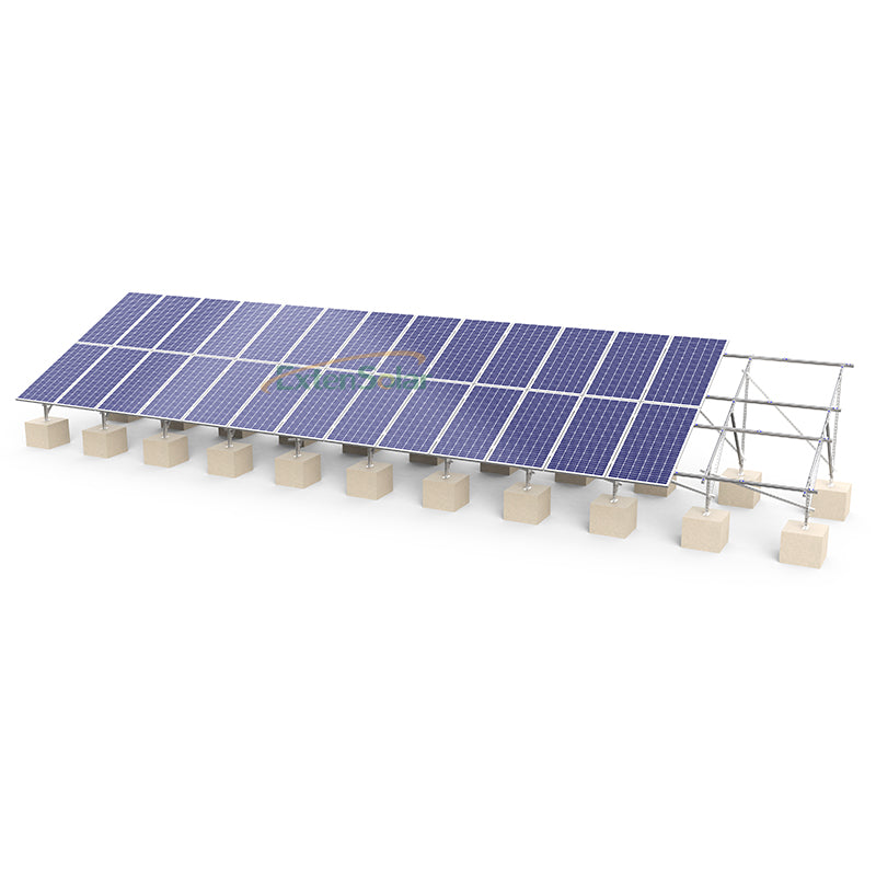 Exten Renewable Energy Co., Ltd - Montagesysteme - Concrete Foundation Rooftop Racking Mounting Sy... Concrete Foundation Rooftop Racking Mounting System - Art. 10059